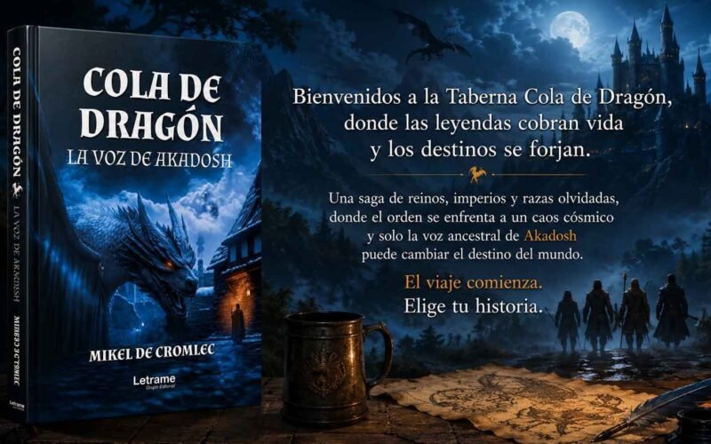 MIKEL DE CROMLEC explora los límites de la psicología humana en su nueva novela ‘Cola de Dragón. La voz de Akadosh’