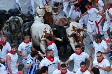 Segundo encierro de San Fermín 2026, en directo | Los Cebada Gago brindan un encierro rápido y compacto